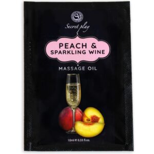 SAQUETA DE ÓLEO DE MASSAGEM - PÊSSEGO E VINHO ESPUMANTE 10 ML